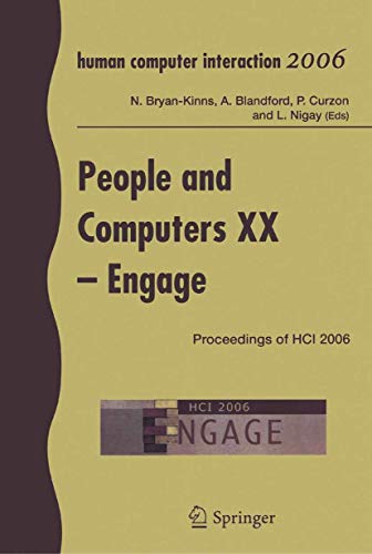 People and Computers XX - Engage Proceedings of HCI 2006 [Paperback]