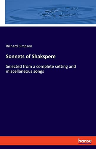 Sonnets Of Shakspere