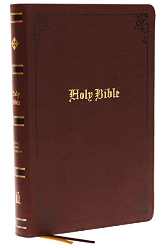 KJV Holy Bible Large Print with 53,000 Center-Column Cross References, Brown Bo [Leather / fine bindi]