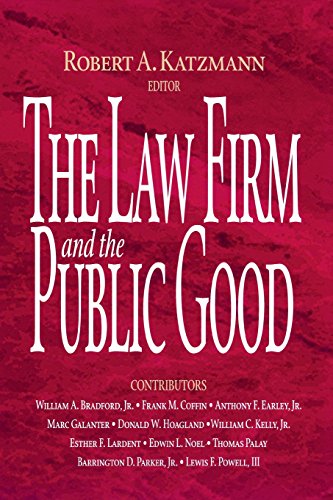 The Law Firm and the Public Good [Paperback]