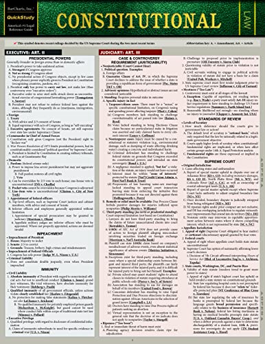 Constitutional Law a QuickStudy Laminated Reference Guide [Fold-out book or cha]