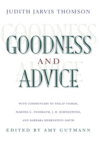Goodness and Advice [Paperback]