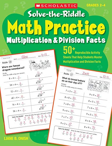 Solve-the-Riddle Math Practice Multiplication & Division Facts 50+ Reprodu [Paperback]