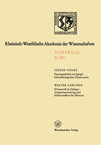 Florengeschichte im Spiegel bltenkologischer Erkenntnisse [Paperback]
