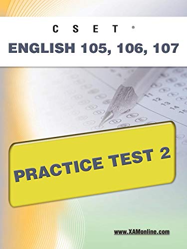 CSET English 105, 106 Practice Test 2 [Paperback]
