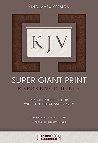Holy Bible King James Version, Brown, Super Giant Print [Paperback]