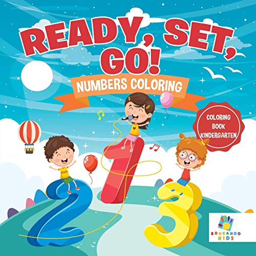 Ready, Set, Go Numbers Coloring Coloring Book Kindergarten [Paperback]