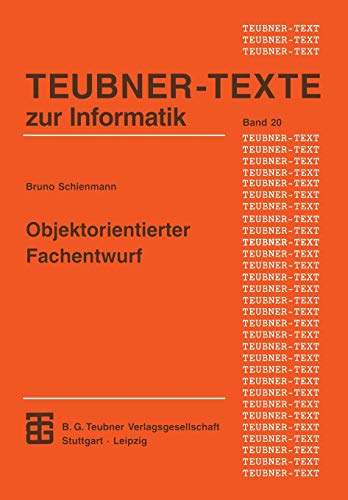 Objektorientierter Fachentwurf Ein terminologiebasierter Ansatz fr die Konstru [Paperback]