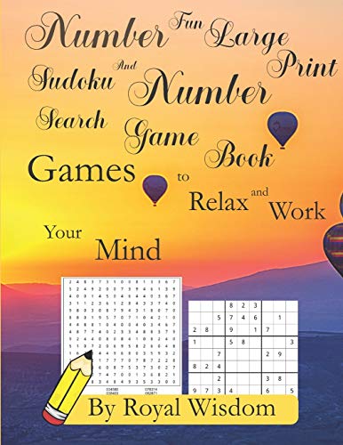 Number Fun Large Print Sudoku and Number Search Game Book  Games to Relax and W [Paperback]