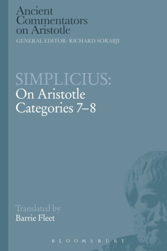 Simplicius On Aristotle Categories 7-8 [Paperback]